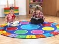 Rainbow circular carpet